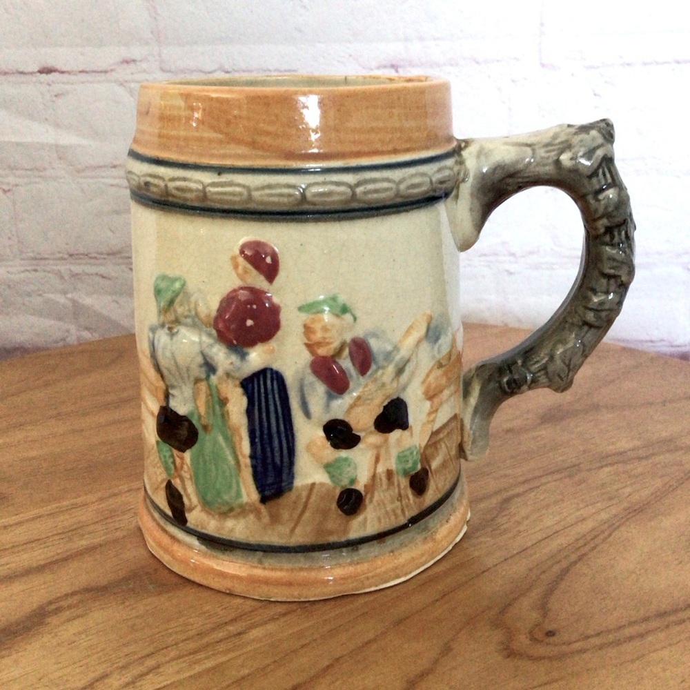 Vintage 1930’s Ceramic Beer Stein Mug - Japan